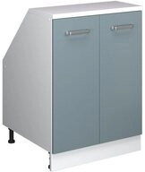 Vicco Kommode Rion, Blau-Grau/Wei&szlig;, 60 x 81.6 cm mit 2 T&uuml;ren, Schrankkorpus...