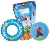 Happy People Luftmatratze Strandset Super Mario Luftmatratze, Schwimmring,