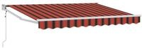 vidaXL Markise Ausziehbare Markise Orange, Schwarz und Gelb 3,5 x 2 m (1-St)