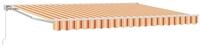 vidaXL Markise Manuell einziehbare Markise Gelb und Orange 4,5 &times; 3 m (1-St)