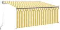 vidaXL Markise Markise Manuell Einziehbar mit Rollo 3x2,5 m Gelb & Wei&szlig; (1-St)