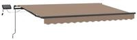 vidaXL Markise Ausziehbare Markise Taupe 450 x 350 cm Stoff und Aluminium (1-St)