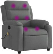 vidaXL Massagesessel, Relaxsessel Dunkelgrau Stoff