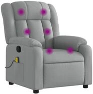 vidaXL Massagesessel, Relaxsessel Hellgrau Stoff