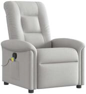 vidaXL Sessel Massagesessel Wolkengrau Stoff (1-St)