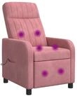 vidaXL Sessel Massage Relaxsessel Rosa Samt (V) (1-St)