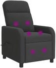 vidaXL Sessel Massage Relaxsessel Dunkelgrau Boucl&eacute; (1-St)