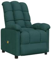vidaXL Massagesessel Massagesessel Dunkelgr&uuml;n Stoff (1-St)