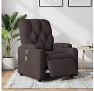 vidaXL Massagesessel, Massagesessel Elektrisch Dunkelbraun Stoff
