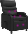 vidaXL Sessel Massage Relaxsessel Schwarz Kunstleder (1-St)