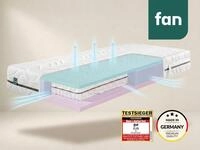 Taschenfederkernmatratze fan Flex Side Clima T, Matratze 90x200 cm, 140x200 cm &