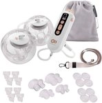 Kinderkraft Elektrische Doppelmilchpumpe GENTLEFLOW, mit 3 Modi, 9 Stufen und