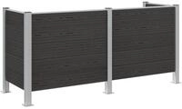 vidaXL M&uuml;lltonnenbox 237 x 85 x 115 cm M&uuml;lltonnenverkleidung Sichtschutz Grau