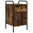 vidaXL Nachttisch Nachttisch Ger&auml;ucherte Eiche 35 x 36,5 x 61 cm Holzwerkstoff