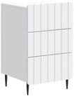 vidaXL Nachttisch 43 x 41 x 68 cm Nachttisch mit Schubladen Wei&szlig; 43x41x68 cm