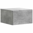 vidaXL Nachttisch Wandmontierter Nachttisch Betongrau 33 x 34,5 x 20 cm (1-St)