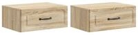 vidaXL Nachttisch 49 x 34,5 x 20 cm Nachttisch h&auml;ngend 2er Set Nachtschrank