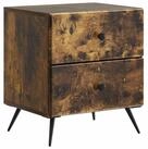 vidaXL Nachttisch Nachttisch R&auml;uchereiche 43 x 34,5 x 47,5 cm Holzwerkstoff...
