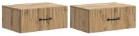 vidaXL Nachttisch 49 x 34,5 x 20 cm Nachttisch h&auml;ngend 2er Set Nachtschrank
