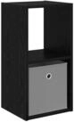 vidaXL Nachttisch Nachttisch Schwarz Eichen-Optik 30,5 x 27 x 59,5 cm (1-St)