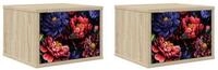 vidaXL Nachttisch 36 x 33 x 25 cm Nachttisch h&auml;ngend 2er Set Nachtschrank