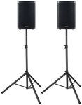Pronomic C-212 MA - Aktive 2-Wege Bi-Amp Box Stereo Set Lautsprecher 2.0...