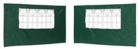 vidaXL Pavillon 400 x 195 cm Party Zelt Seitenteil 2er Set 400x195 cm Gr&uuml;n PE...