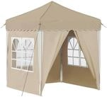 vidaXL Partyzelt Pop-up Partyzelt 195 x 195 x 245 cm Creme Oxford-Stoff
