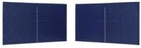vidaXL Pavillon 400 x 195 cm Party Zelt Seitenteil 2er Set Blau 400x195 cm PE...