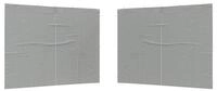 vidaXL Pavillon 400 x 195 cm Party Zelt Seitenteil 2er Set Hellgrau 400x195 cm...