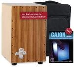 XDrum Cajon Peruana Zebrano Set mit Snare-Sound, Tasche und Schule, 3-St., inkl.