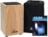 XDrum Cajon Cajon Primero Natur inkl. Cajonschule und Tasche, inkl....
