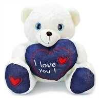 Kr&uuml;ger & Gregoriades Kuscheltier 80 cm Teddyb&auml;r mit Jeansherz "Dylan" - ca....