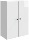 vidaXL H&auml;ngeschrank Wandschrank 66 x 34,5 x 90 cm Holzwerkstoff Hochglanz Wei&szlig;