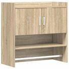 vidaXL Regal Wandregal Wandhalterung Sonoma-Eiche 80 x 36 x 80 cm, 1-tlg.