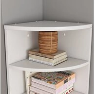 Vicco Eckregal Fabienne, Wei&szlig;/Wei&szlig;, 30 x 60 cm 3 F&auml;chern, 1-tlg.