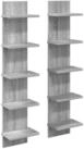 vidaXL Regal Wandregal 2 stk. Sonoma-Grau 22 x 15 x 100 cm Holzwerkstoff, 2-tlg.