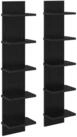 vidaXL Regal Wandregal 2 stk. Schwarze Eiche 22 x 15 x 100 cm Holzwerkstoff,...