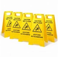 BAYLI Warnschild 5er Set Warnschild Achtung Rutschgefahr bei N&auml;sse...