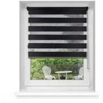 Doppelrollo Premium Klemmfix Doppelrollo / Duo Rollo, 90 x 120 cm, schwarz,...