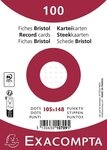 EXACOMPTA Karteikarten 20x Karteikarten A6 dots 100 St&uuml;ck eingeschwei&szlig;t Wei&szlig;