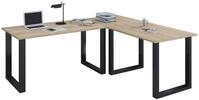 VCM Schreibtisch B&uuml;rotisch Eckschreibtisch Lona H. 76 x B. 220 x T., VCM Holz