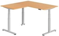 b&uuml;m&ouml; Schreibtisch Eckschreibtisch XDSMW, Eckform: 160 x 160 cm - Dekor: Buche