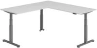 b&uuml;m&ouml; Schreibtisch Eckschreibtisch XDSMW, Eckform: 200 x 220 cm - Dekor: Grau