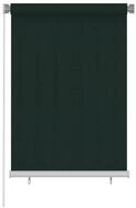 Rollo Au&szlig;enrollo 105 (B)x140 (H) cm Dunkelgr&uuml;n HDPE, vidaXL