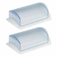 WESTMARK Butterdose Kunststoff, Wei&szlig;/Transluzent, 2 Tisch-Butterdosen mit...
