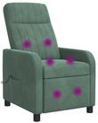 vidaXL Sessel Massage Relaxsessel Meergr&uuml;n Samt (V) (1-St)