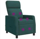 vidaXL Sessel Massage Relaxsessel Dunkelgr&uuml;n Stoff (1-St)