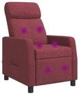 vidaXL Sessel Massage Relaxsessel Weinrot Stoff (1-St)