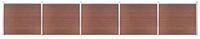 vidaXL Gartenzaun Zaunelement Set WPC 872x146 cm Braun, (1-St)